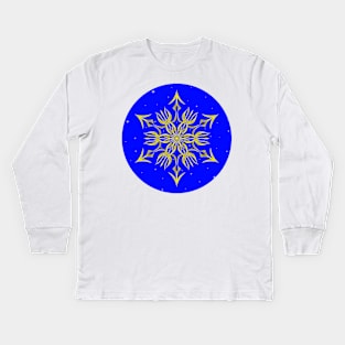 Shining Skies, Woven Gold Kids Long Sleeve T-Shirt